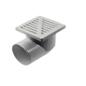 AKCES Kratka ściekowa boczna 150 x 150 DN 110 szara plastik 11253